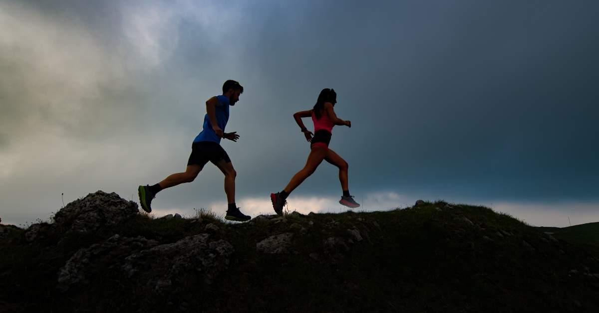 Course à pied en montagne